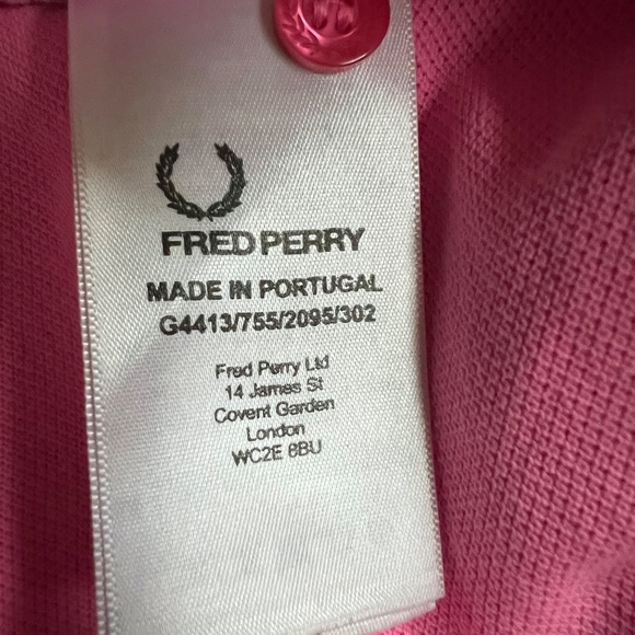 Vintage Fred Perry hot pink/burgundy100% cotton s/s polo shirt women’s 4 XS-S - Picture 9 of 14